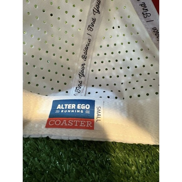Alter Ego Running hat cap snap back white blue coaster USA breathable mesh 4 - Picture 7 of 7